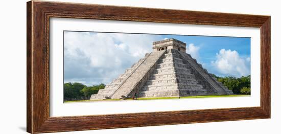 ¡Viva Mexico! Panoramic Collection - El Castillo Pyramid in Chichen Itza IV-Philippe Hugonnard-Framed Photographic Print