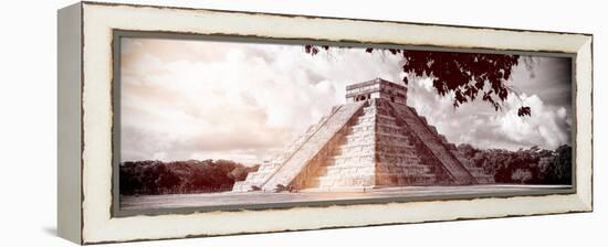 ¡Viva Mexico! Panoramic Collection - El Castillo Pyramid in Chichen Itza IX-Philippe Hugonnard-Framed Premier Image Canvas