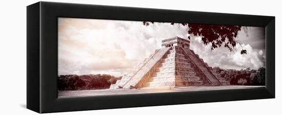 ¡Viva Mexico! Panoramic Collection - El Castillo Pyramid in Chichen Itza IX-Philippe Hugonnard-Framed Premier Image Canvas