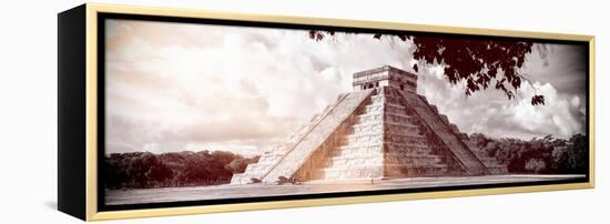 ¡Viva Mexico! Panoramic Collection - El Castillo Pyramid in Chichen Itza IX-Philippe Hugonnard-Framed Premier Image Canvas