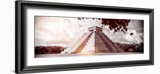 ¡Viva Mexico! Panoramic Collection - El Castillo Pyramid in Chichen Itza IX-Philippe Hugonnard-Framed Premium Photographic Print