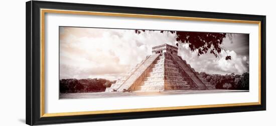 ¡Viva Mexico! Panoramic Collection - El Castillo Pyramid in Chichen Itza IX-Philippe Hugonnard-Framed Premium Photographic Print