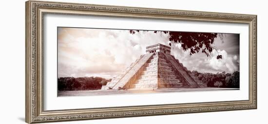 ¡Viva Mexico! Panoramic Collection - El Castillo Pyramid in Chichen Itza IX-Philippe Hugonnard-Framed Photographic Print