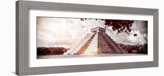 ¡Viva Mexico! Panoramic Collection - El Castillo Pyramid in Chichen Itza IX-Philippe Hugonnard-Framed Photographic Print