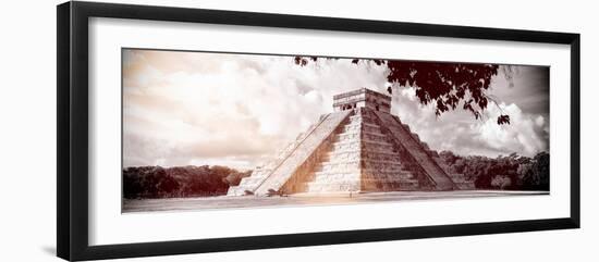 ¡Viva Mexico! Panoramic Collection - El Castillo Pyramid in Chichen Itza IX-Philippe Hugonnard-Framed Photographic Print