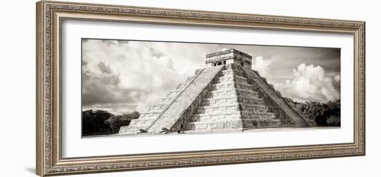 ¡Viva Mexico! Panoramic Collection - El Castillo Pyramid in Chichen Itza V-Philippe Hugonnard-Framed Photographic Print