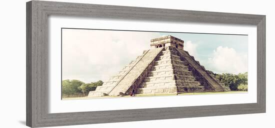 ¡Viva Mexico! Panoramic Collection - El Castillo Pyramid in Chichen Itza VI-Philippe Hugonnard-Framed Photographic Print