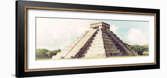 ¡Viva Mexico! Panoramic Collection - El Castillo Pyramid in Chichen Itza VI-Philippe Hugonnard-Framed Photographic Print