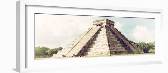 ¡Viva Mexico! Panoramic Collection - El Castillo Pyramid in Chichen Itza VI-Philippe Hugonnard-Framed Photographic Print