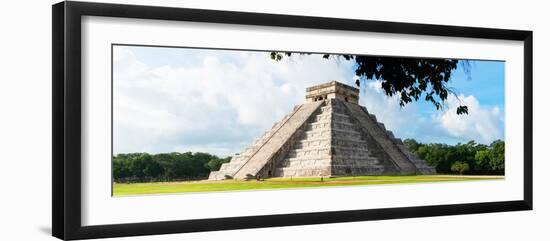 ¡Viva Mexico! Panoramic Collection - El Castillo Pyramid in Chichen Itza VIII-Philippe Hugonnard-Framed Photographic Print