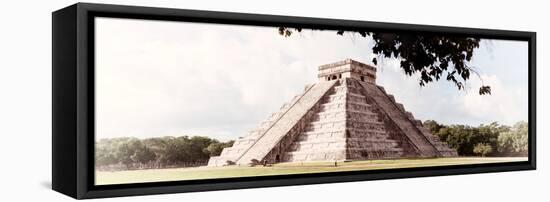 ¡Viva Mexico! Panoramic Collection - El Castillo Pyramid in Chichen Itza XII-Philippe Hugonnard-Framed Premier Image Canvas