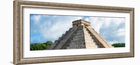 ¡Viva Mexico! Panoramic Collection - El Castillo Pyramid in Chichen Itza XIII-Philippe Hugonnard-Framed Photographic Print