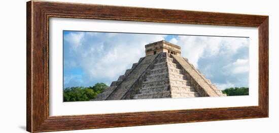 ¡Viva Mexico! Panoramic Collection - El Castillo Pyramid in Chichen Itza XIII-Philippe Hugonnard-Framed Photographic Print