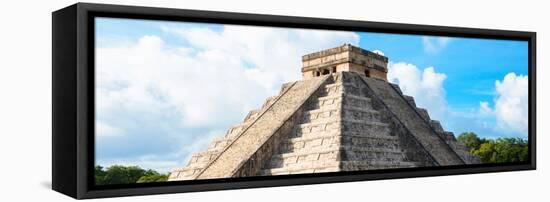 ¡Viva Mexico! Panoramic Collection - El Castillo Pyramid in Chichen Itza-Philippe Hugonnard-Framed Premier Image Canvas