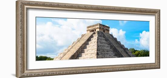 ¡Viva Mexico! Panoramic Collection - El Castillo Pyramid in Chichen Itza-Philippe Hugonnard-Framed Photographic Print