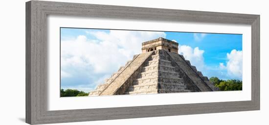 ¡Viva Mexico! Panoramic Collection - El Castillo Pyramid in Chichen Itza-Philippe Hugonnard-Framed Photographic Print