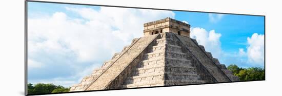 ¡Viva Mexico! Panoramic Collection - El Castillo Pyramid in Chichen Itza-Philippe Hugonnard-Mounted Photographic Print