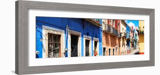 ¡Viva Mexico! Panoramic Collection - Facades of Colors in Guanajuato-Philippe Hugonnard-Framed Photographic Print