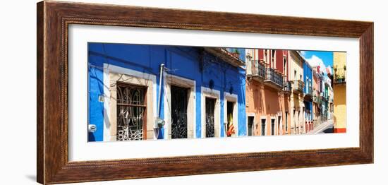 ¡Viva Mexico! Panoramic Collection - Facades of Colors in Guanajuato-Philippe Hugonnard-Framed Photographic Print