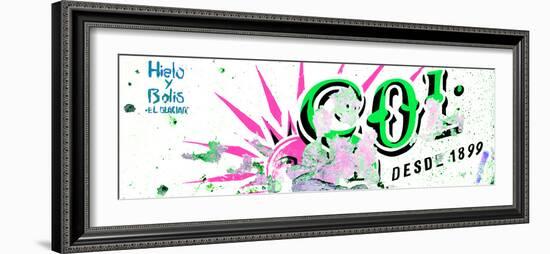 ¡Viva Mexico! Panoramic Collection - Green SOL Sign Street Wall-Philippe Hugonnard-Framed Photographic Print