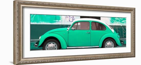 ¡Viva Mexico! Panoramic Collection - Green VW Beetle-Philippe Hugonnard-Framed Photographic Print