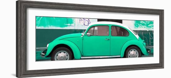 ¡Viva Mexico! Panoramic Collection - Green VW Beetle-Philippe Hugonnard-Framed Photographic Print