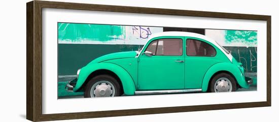 ¡Viva Mexico! Panoramic Collection - Green VW Beetle-Philippe Hugonnard-Framed Photographic Print