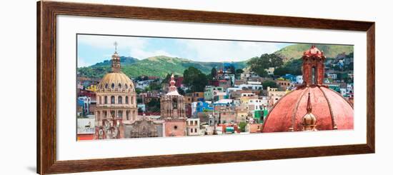 ¡Viva Mexico! Panoramic Collection - Guanajuato Church Domes I-Philippe Hugonnard-Framed Photographic Print