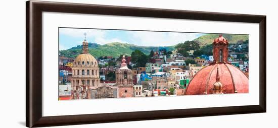 ¡Viva Mexico! Panoramic Collection - Guanajuato Church Domes I-Philippe Hugonnard-Framed Photographic Print