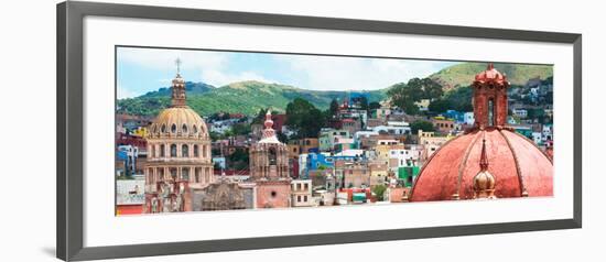 ¡Viva Mexico! Panoramic Collection - Guanajuato Church Domes I-Philippe Hugonnard-Framed Photographic Print