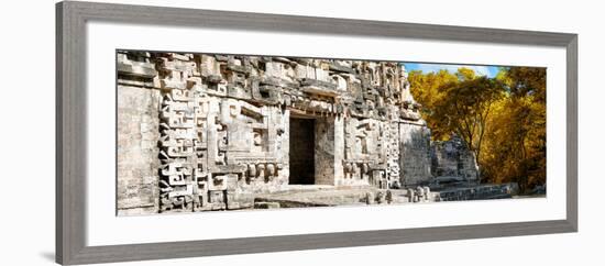 ¡Viva Mexico! Panoramic Collection - Hochob Mayan Pyramid III-Philippe Hugonnard-Framed Photographic Print