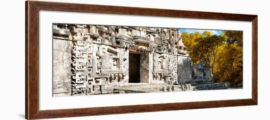 ¡Viva Mexico! Panoramic Collection - Hochob Mayan Pyramid III-Philippe Hugonnard-Framed Photographic Print