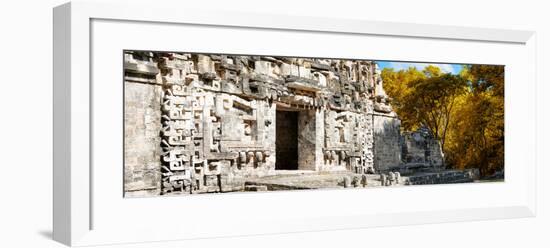 ¡Viva Mexico! Panoramic Collection - Hochob Mayan Pyramid III-Philippe Hugonnard-Framed Photographic Print