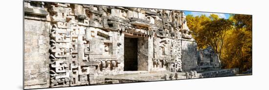 ¡Viva Mexico! Panoramic Collection - Hochob Mayan Pyramid III-Philippe Hugonnard-Mounted Photographic Print