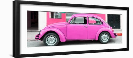 ¡Viva Mexico! Panoramic Collection - Hot Pink VW Beetle Car-Philippe Hugonnard-Framed Photographic Print