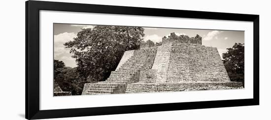 ¡Viva Mexico! Panoramic Collection - Maya Archaeological Site - Campeche I-Philippe Hugonnard-Framed Photographic Print