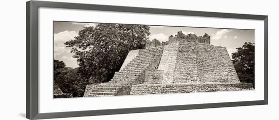 ¡Viva Mexico! Panoramic Collection - Maya Archaeological Site - Campeche I-Philippe Hugonnard-Framed Photographic Print