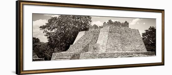 ¡Viva Mexico! Panoramic Collection - Maya Archaeological Site - Campeche I-Philippe Hugonnard-Framed Photographic Print