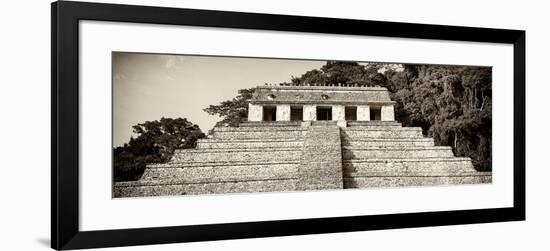 ¡Viva Mexico! Panoramic Collection - Mayan Temple of Inscriptions - Palenque IV-Philippe Hugonnard-Framed Photographic Print