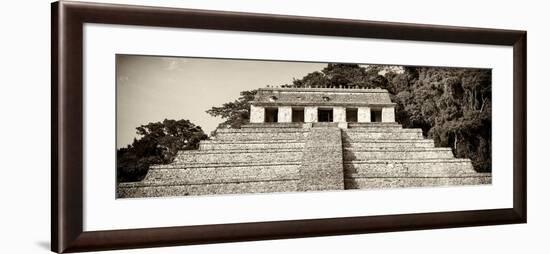 ¡Viva Mexico! Panoramic Collection - Mayan Temple of Inscriptions - Palenque IV-Philippe Hugonnard-Framed Photographic Print