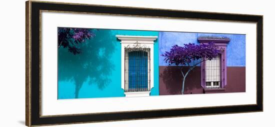 ¡Viva Mexico! Panoramic Collection - Mexican Colorful Facades V-Philippe Hugonnard-Framed Photographic Print