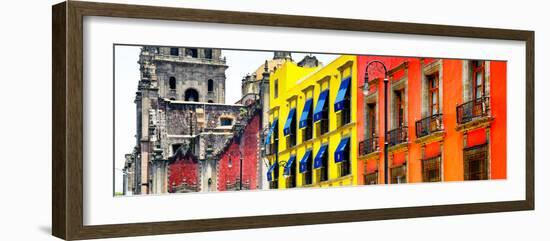 ¡Viva Mexico! Panoramic Collection - Mexico City Colorful Facades II-Philippe Hugonnard-Framed Photographic Print