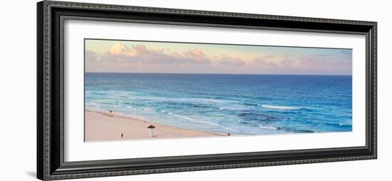 ¡Viva Mexico! Panoramic Collection - Ocean view at Sunset - Cancun-Philippe Hugonnard-Framed Photographic Print