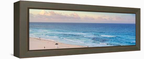 ¡Viva Mexico! Panoramic Collection - Ocean view at Sunset - Cancun-Philippe Hugonnard-Framed Premier Image Canvas