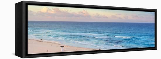 ¡Viva Mexico! Panoramic Collection - Ocean view at Sunset - Cancun-Philippe Hugonnard-Framed Premier Image Canvas