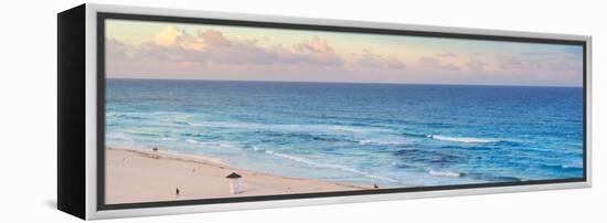 ¡Viva Mexico! Panoramic Collection - Ocean view at Sunset - Cancun-Philippe Hugonnard-Framed Premier Image Canvas