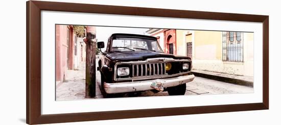 ¡Viva Mexico! Panoramic Collection - Old Jeep in San Cristobal de Las Casas II-Philippe Hugonnard-Framed Photographic Print