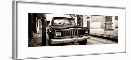 ¡Viva Mexico! Panoramic Collection - Old Jeep in San Cristobal de Las Casas III-Philippe Hugonnard-Framed Photographic Print