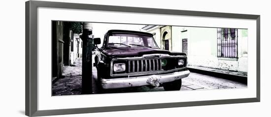 ¡Viva Mexico! Panoramic Collection - Old Jeep in San Cristobal de Las Casas V-Philippe Hugonnard-Framed Photographic Print