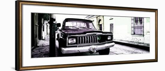 ¡Viva Mexico! Panoramic Collection - Old Jeep in San Cristobal de Las Casas V-Philippe Hugonnard-Framed Photographic Print